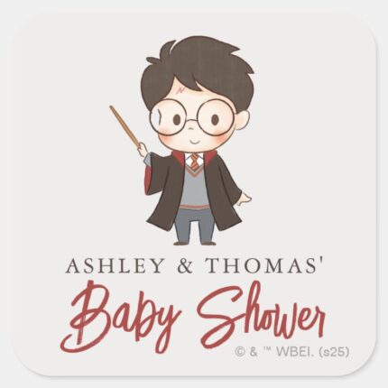 Simple Harry Potter Baby Shower Square Sticker
