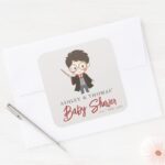 Simple Harry Potter Baby Shower Square Sticker