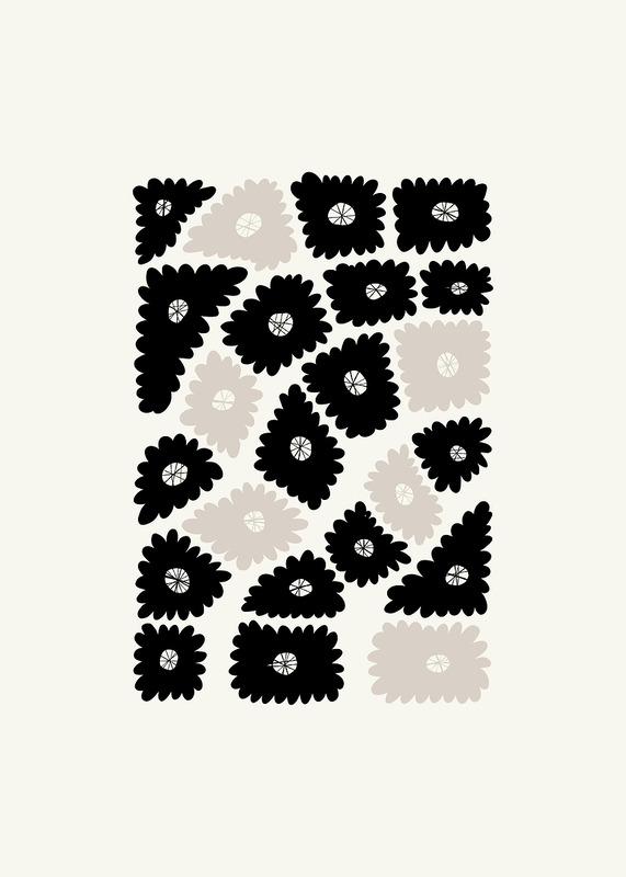 Simplistic Floral Abstract Print Poster