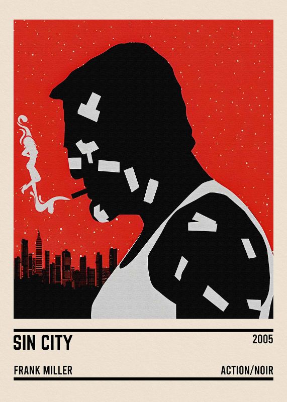 Sin City Minimalist Poster Poster