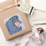 Sketch Eeyore 1 Square Sticker