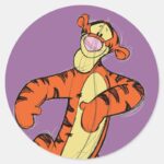 Sketch Tigger Classic Round Sticker