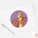 Sketch Tigger Classic Round Sticker
