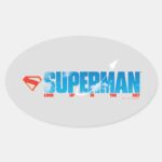 Skybound Superman Silhouette Oval Sticker