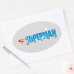 Skybound Superman Silhouette Oval Sticker