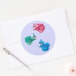 Sleeping Beauty Fairies Classic Round Sticker