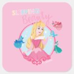 Sleeping Beauty With Fairy Godmothers Square Sticker