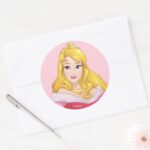 Sleeping Beauty Princesses Rule Classic Round Sticker