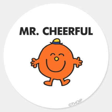 Smiling Mr. Cheerful Classic Round Sticker