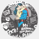 Smooch Smack Collage Classic Round Sticker