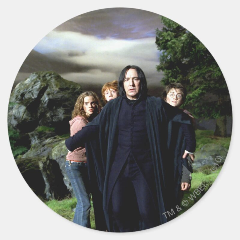Snape Hermoine Ron Harry Classic Round Sticker Snape Hermoine Ron Harry Classic Round Sticker