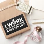 Snoopy I Work So My Dog Can Have A Better Life Rectangular Sticker