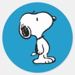 Snoopy Classic Comics Classic Round Sticker