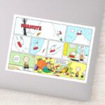 Snoopy Sled Riding Food Dish Sticker