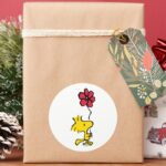 Snoopy So Sweet Flower Classic Round Sticker