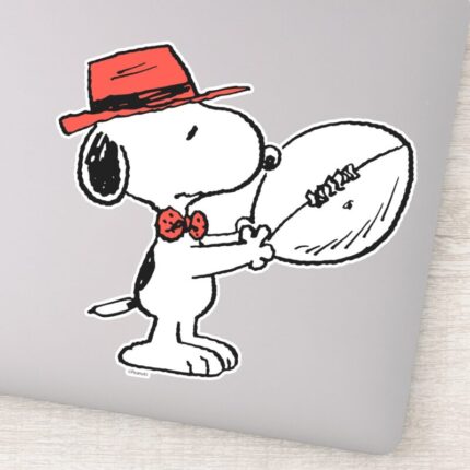 Snoopy Varsity Sports Football Sticker