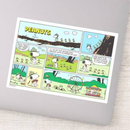 Snoopy Friends Go Camping Sticker