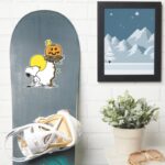 Snoopy Woodstock Nest With Jack O Lantern Sticker