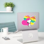 Snoopy And Woodstock Rainbow Hearts Sticker