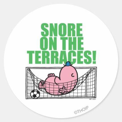 Snore On The Terraces Classic Round Sticker