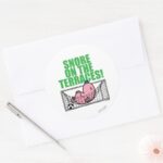 Snore On The Terraces Classic Round Sticker