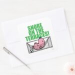 Snore On The Terraces Square Sticker