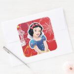 Snow White Cheerful And Caring Square Sticker