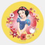 Snow White Fairest In The Land Classic Round Sticker