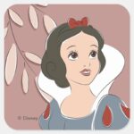 Snow White Captured Moment Square Sticker
