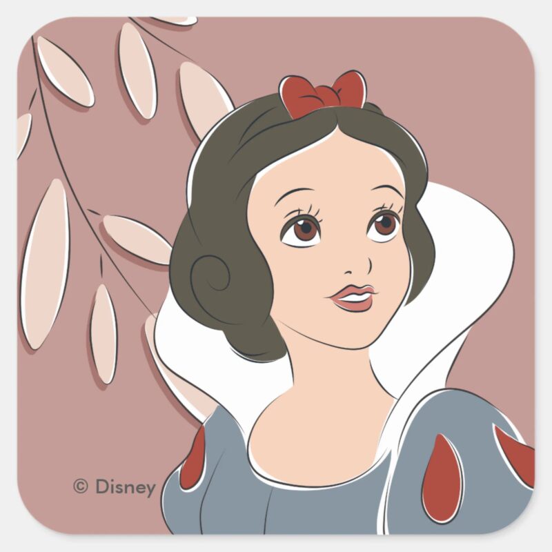 Snow White Captured Moment Square Sticker Snow White Captured Moment Square Sticker