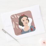 Snow White Captured Moment Square Sticker