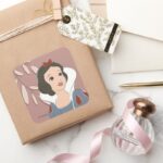 Snow White Captured Moment Square Sticker