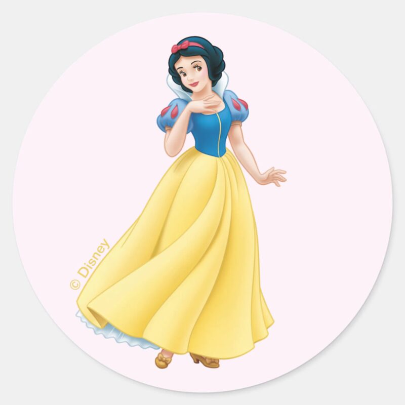 Snow White Classic Round Sticker Snow White Classic Round Sticker
