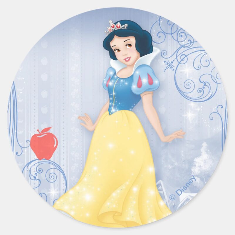 Snow White Princess Classic Round Sticker Snow White Princess Classic Round Sticker