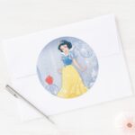 Snow White Princess Classic Round Sticker