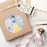 Snow White Princess Classic Round Sticker