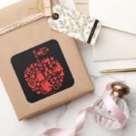 Snow White Friends Apple Square Sticker