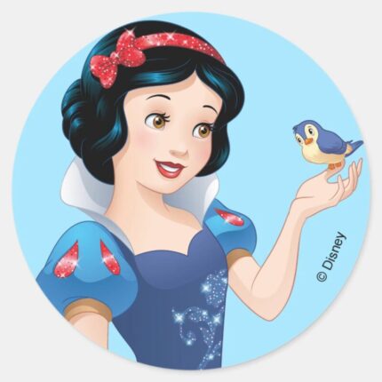 Snow White Besties Rule Classic Round Sticker