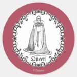 Snow White Evil Queen Vintage Villain Classic Round Sticker