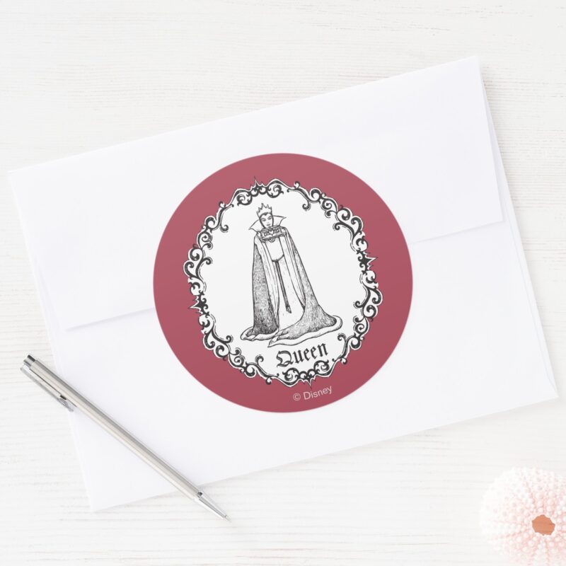 Snow White Evil Queen Vintage Villain Classic Round Sticker