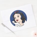 Snow White One Bite Classic Round Sticker