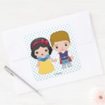 Snow White And Prince Charming Emoji Square Sticker