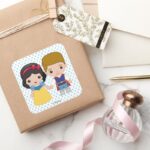 Snow White And Prince Charming Emoji Square Sticker