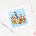 Snow White And The Seven Dwarfs 2 Square Sticker