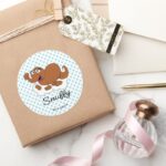 Snuffleupagus Doodley Graphic Classic Round Sticker