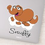 Snuffleupagus Doodley Graphic Sticker