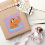 Snuffleupagus Relaxed Square Sticker