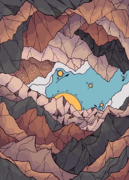 Space Rock Cave Poster