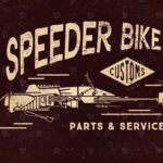 Speeder Bike Customs Starwars Poster