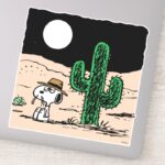 Spike In A Moonlit Desert Sticker